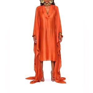 KELSA KAFTAN BFYNE L Large Orange Kaftan Dress Sold Out